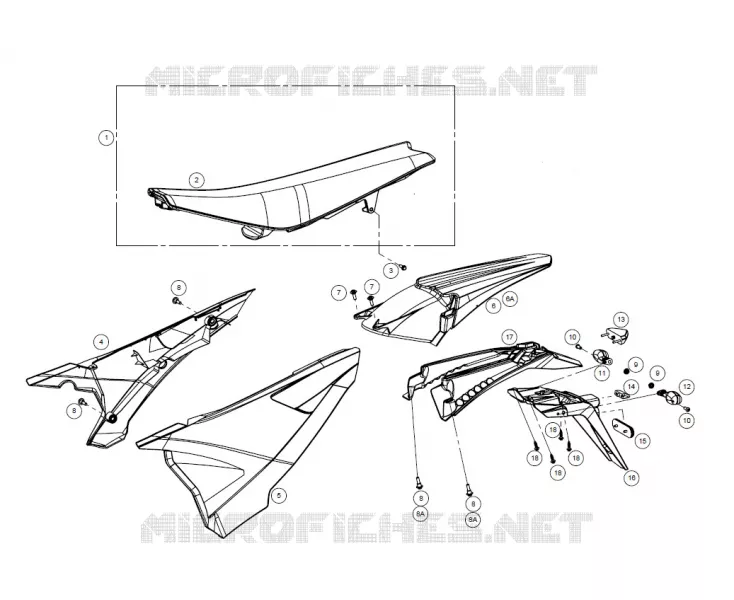 ZADEL / ACHTERSPATBORD / ZIJNUMMERPLATEN