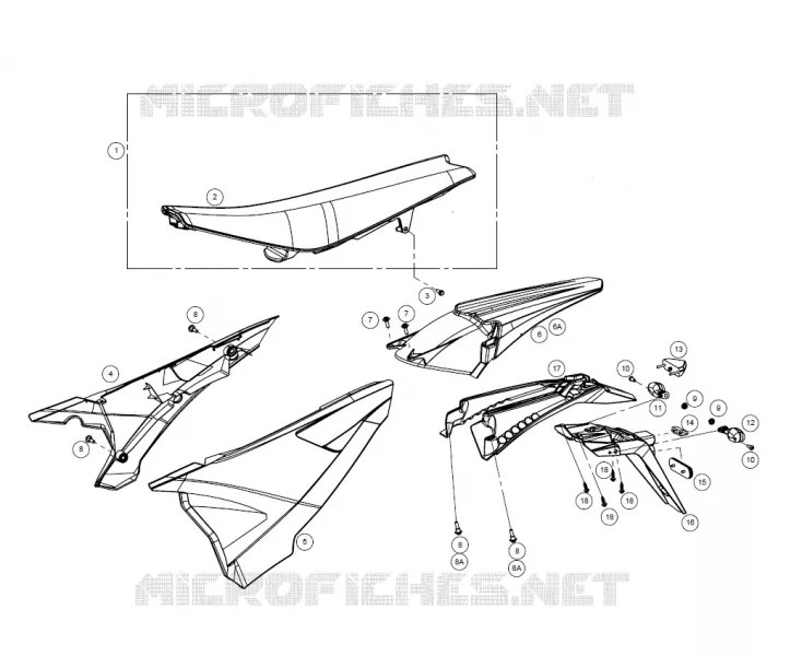 ZADEL / ACHTERSPATBORD / ZIJNUMMERPLATEN