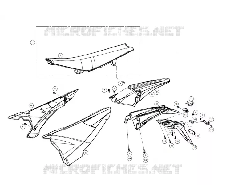 ZADEL / ACHTERSPATBORD / ZIJNUMMERPLATEN
